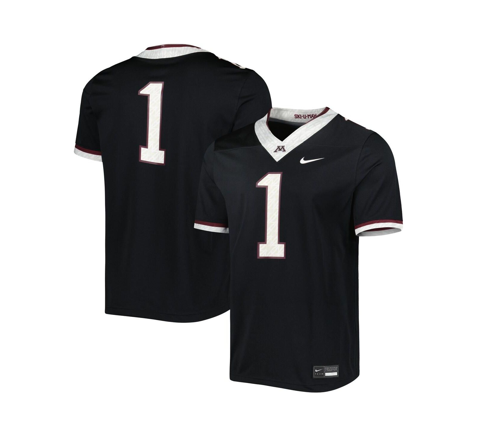 Men's Nike #1 Black Minnesota Golden Gophers Untouchable Football Jersey