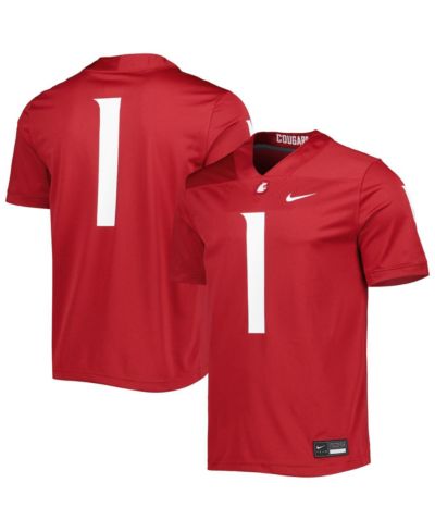 Nike Мужской футбольный джерси #1 Crimson Washington State Cougars Untouchable
