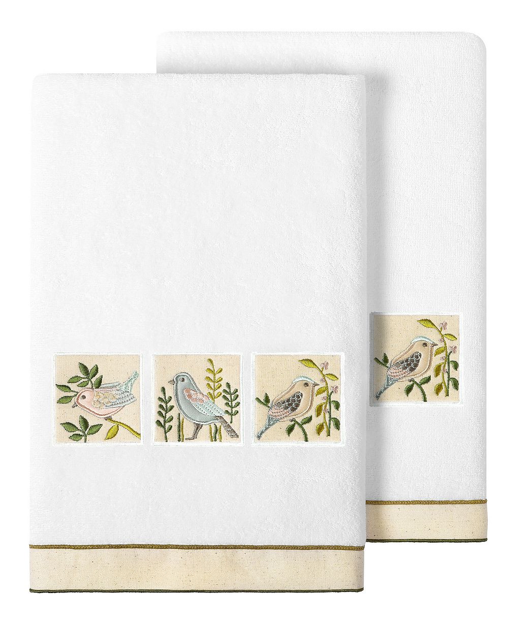 Linum Home Turkish Cotton Belinda Embellished 2-Pc. Bath Towel Set