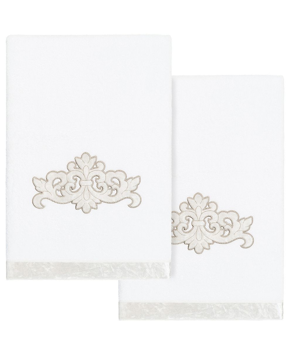 Linum Home Turkish Cotton May Embellished 2-Pc. Bath Towel Set