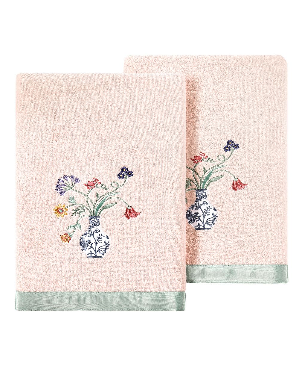 Linum Home Turkish Cotton Stella Embellished 2-Pc. Bath Towel Set