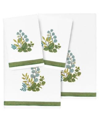 Linum Home Turkish Cotton Botanica Embellished 4-Pc. Bath Towel Set