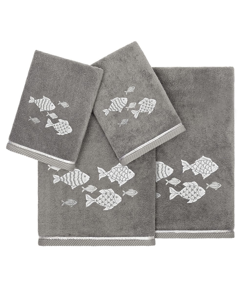 Linum Home Turkish Cotton Figi Embellished 4-Pc. Bath Towel Set