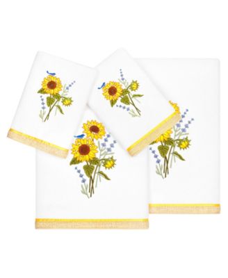 Linum Home Turkish Cotton Girasol Embellished 4-Pc. Bath Towel Set