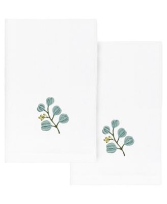 Linum Home Turkish Cotton Botanica Embellished 2-Pc. Fingertip Towel Set