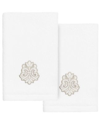 Linum Home Turkish Cotton May Embellished 2-Pc. Fingertip Towel Set