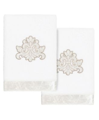 Linum Home Turkish Cotton May Embellished 2-Pc. Hand Towel Set