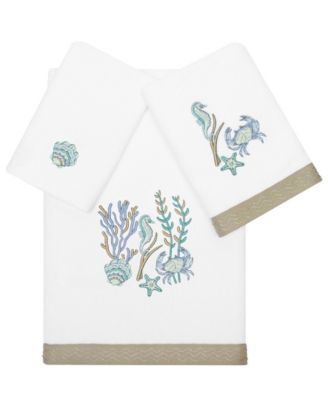 Набор из 3 полотенец для ванной Linum Home Turkish Cotton Aaron Embellished