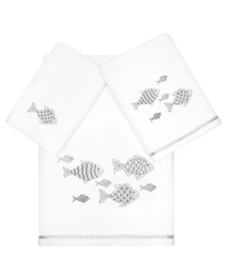 Linum Home Turkish Cotton Figi Embellished 3-Pc. Bath Towel Set
