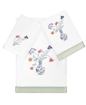 Linum Home Turkish Cotton Stella Embellished 3-Pc. Bath Towel Set