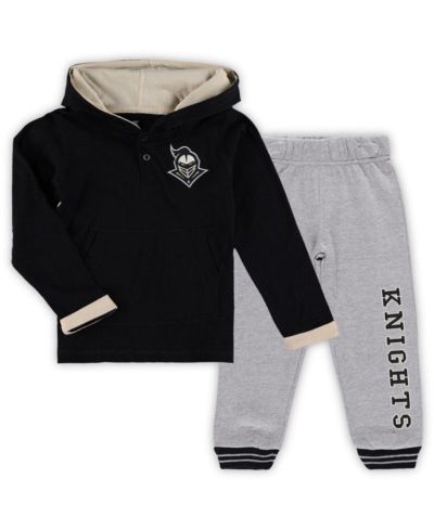 Toddler Boys Colosseum Black and Heathered Gray UCF Knights Poppies Pullover Hoodie and Sweatpants Set