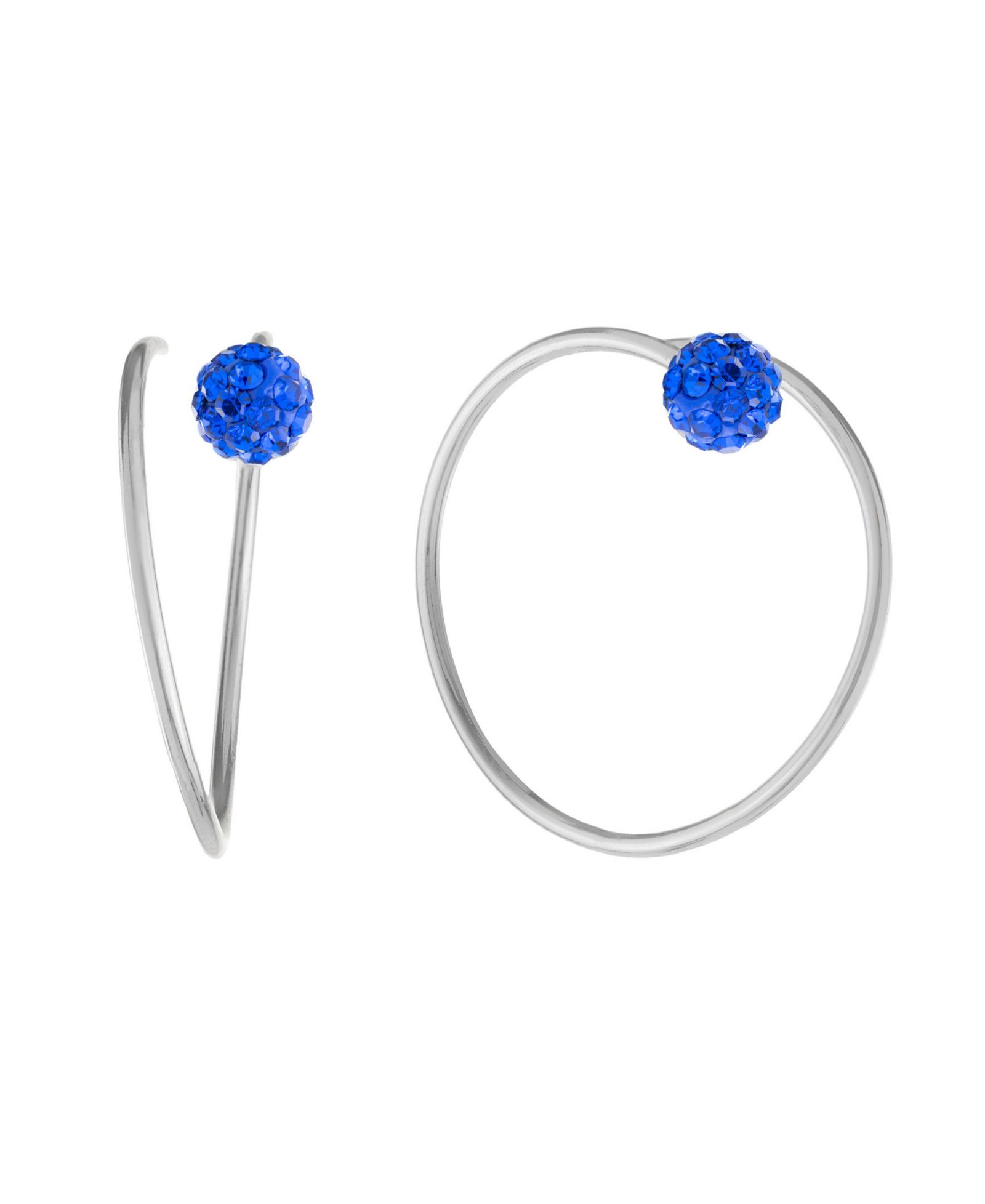 Серьги-кольца Giani Bernini Crystal (0.46 ct.t.w)