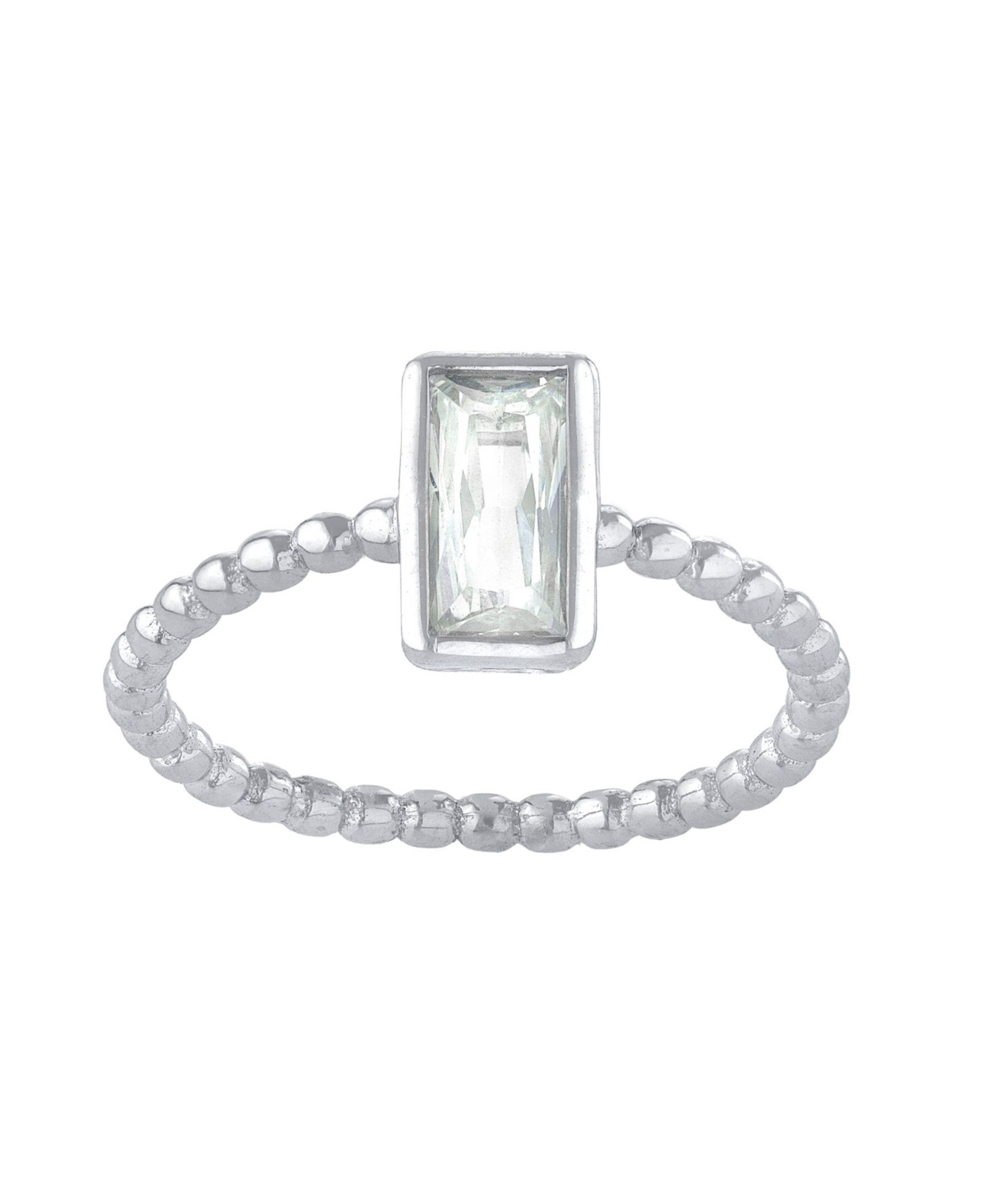 Кольцо-солитер Giani Bernini с изумрудно-ограненным кубическим цирконием (1.47 ct. t. w.) из стерлингового серебра