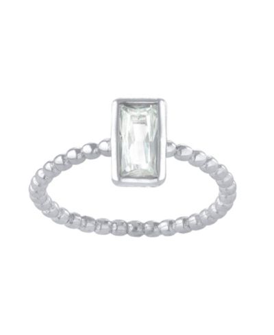 Кольцо-солитер Giani Bernini с изумрудно-ограненным кубическим цирконием (1.47 ct. t. w.) из стерлингового серебра