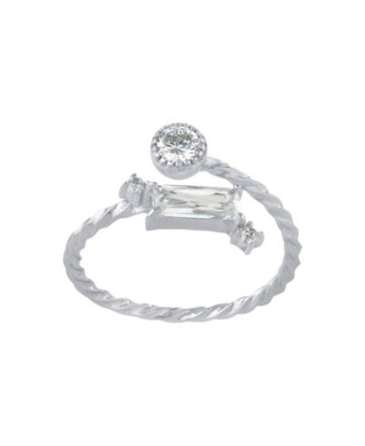 Giani Bernini кольцо с геометрическим фианитом (2.04 ct. t. w.) из стерлингового серебра