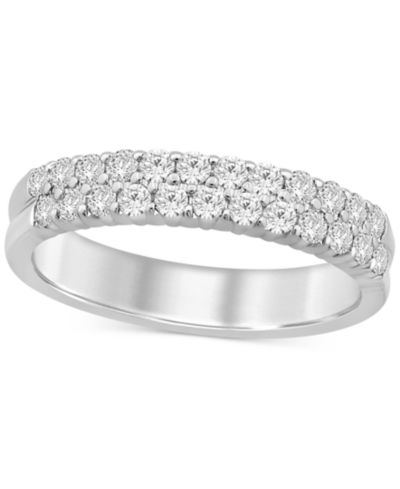 Macy's двойной ряд бриллиантов (1/2 ct. t.w.) в белом золоте 14k