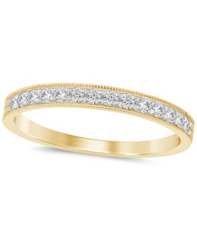 Кольцо Diamond Milgrain Band, 14k белое или желтое золото