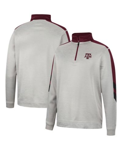 Мужской флисовый джемпер на молнии Colosseum Texas A&M Aggies Bushwood, серый и бордовый