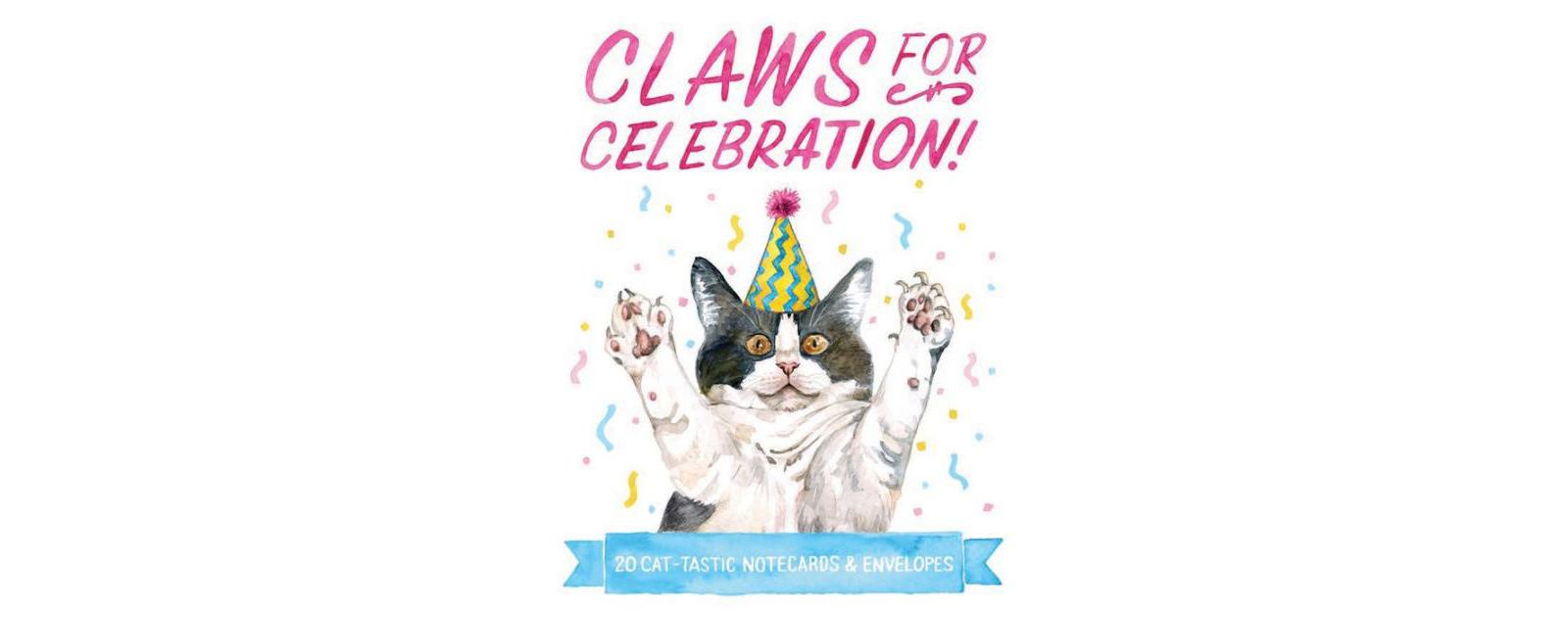 Claws for Celebration Notecards: 20 Cat-Tastic Notecards & Envelopes by Megan Lynn Kott