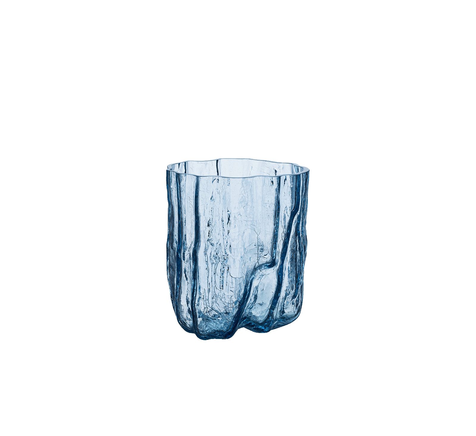 Kosta Boda Crackle Tall Circular Vase