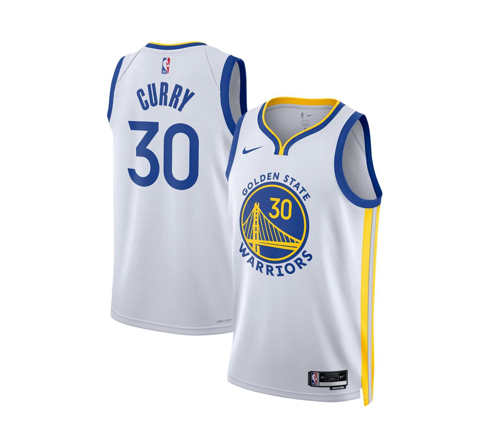 Мужской и женский джерси Nike Stephen Curry Golden State Warriors Swingman