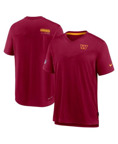 Футболка Nike Men's Burgundy Washington Commanders Sideline Coach Chevron V-neck Performance
