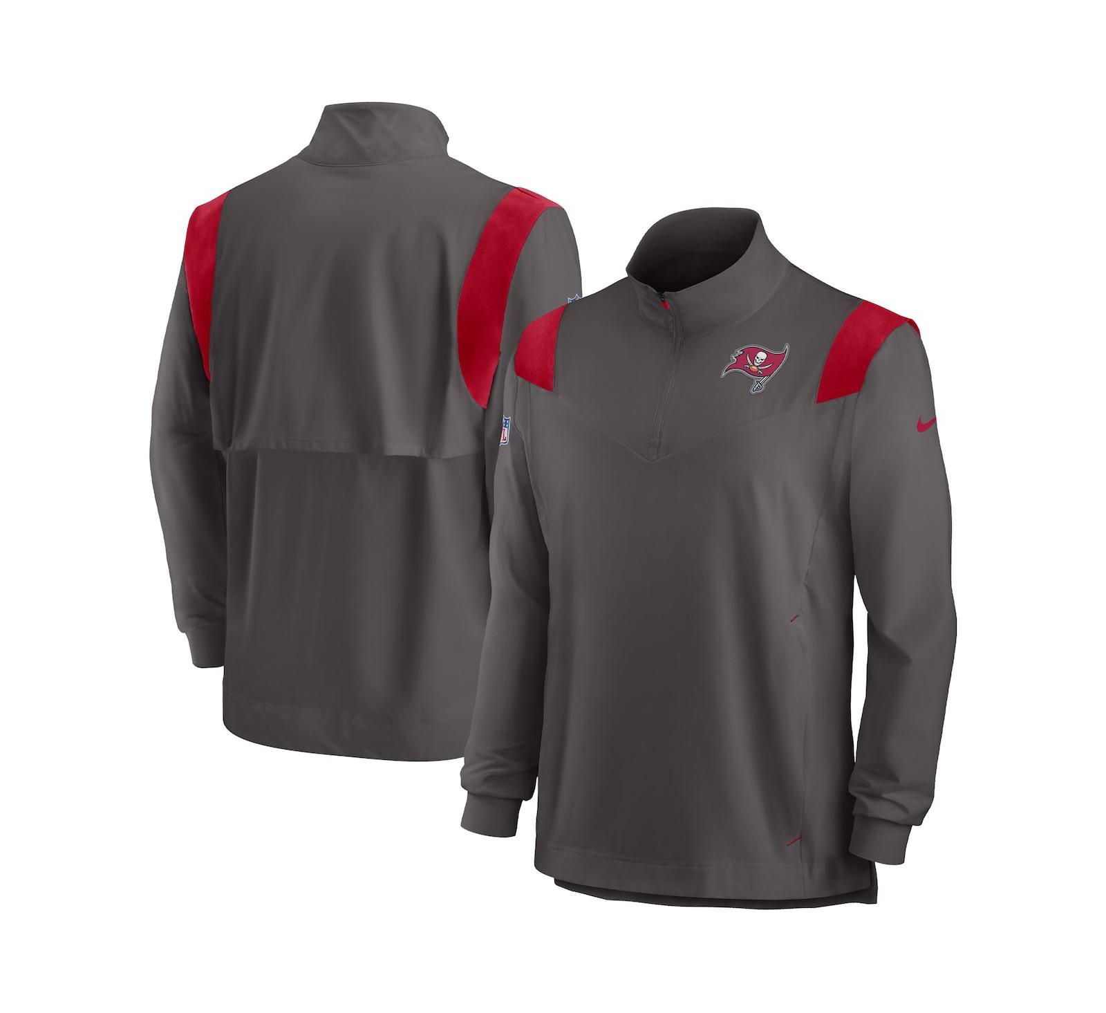 Мужской лонгслив Nike с молнией Tampa Bay Buccaneers Sideline Coach Chevron
