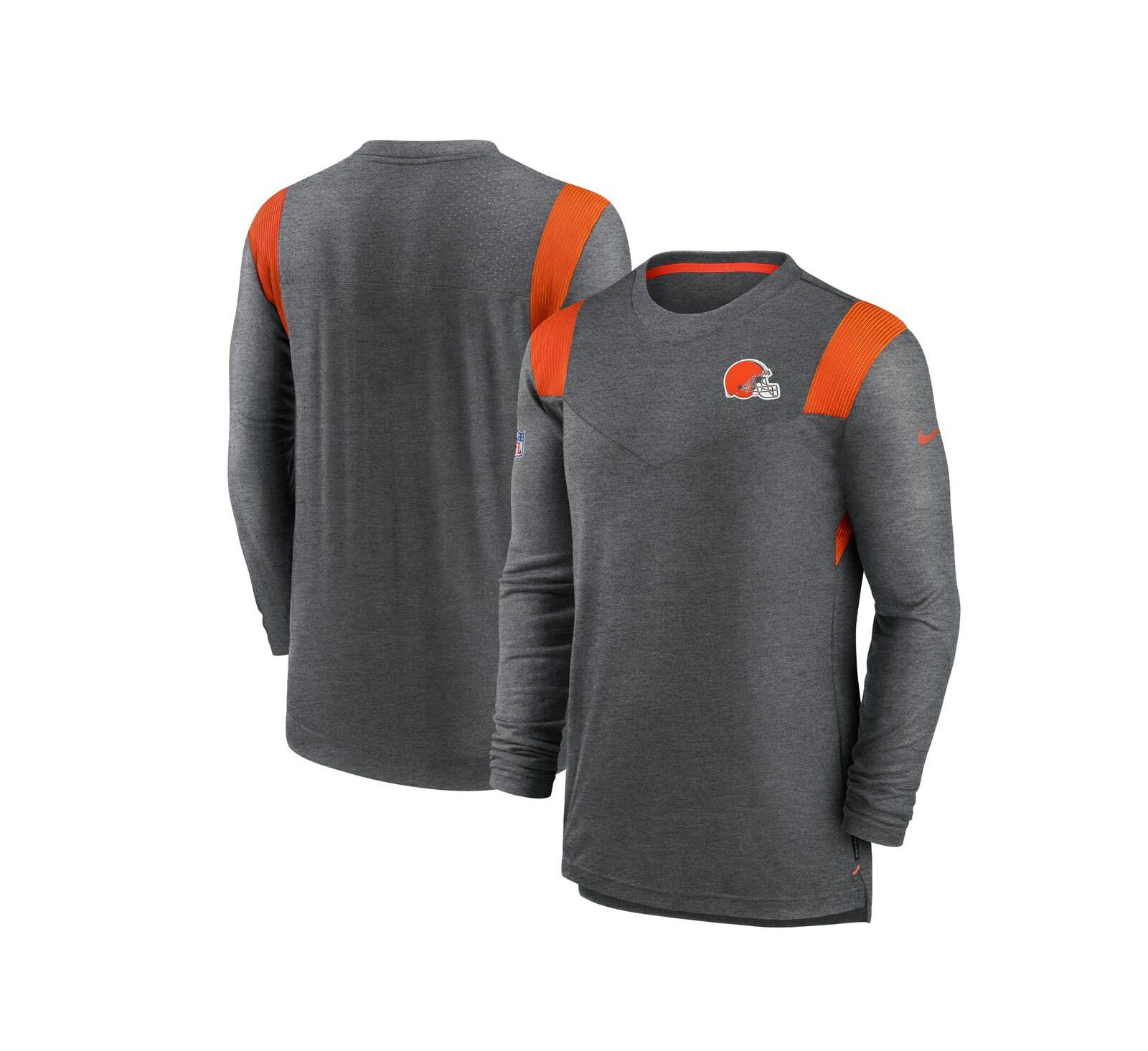 Мужская футболка Nike Charcoal Cleveland Browns с логотипом, длинный рукав