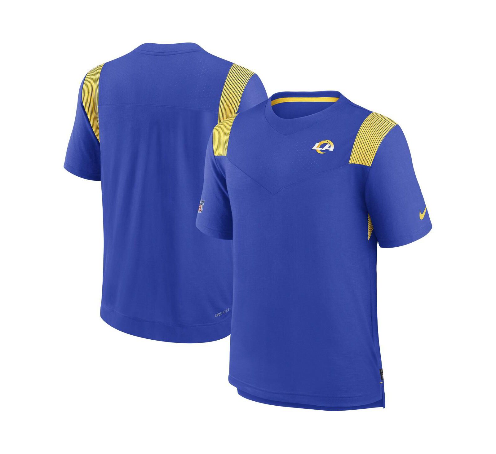 Мужская футболка Nike Royal Los Angeles Rams Sideline Tonal Logo Performance Player