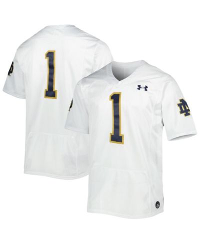 Мужская джерси Under Armour #1 White Notre Dame Fighting Irish Premier Limited