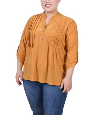 NY Collection Топ с рукавом 3/4, Plus Size