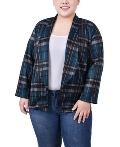 NY Collection блейзер Ponte с рукавом 3/4, Plus Size