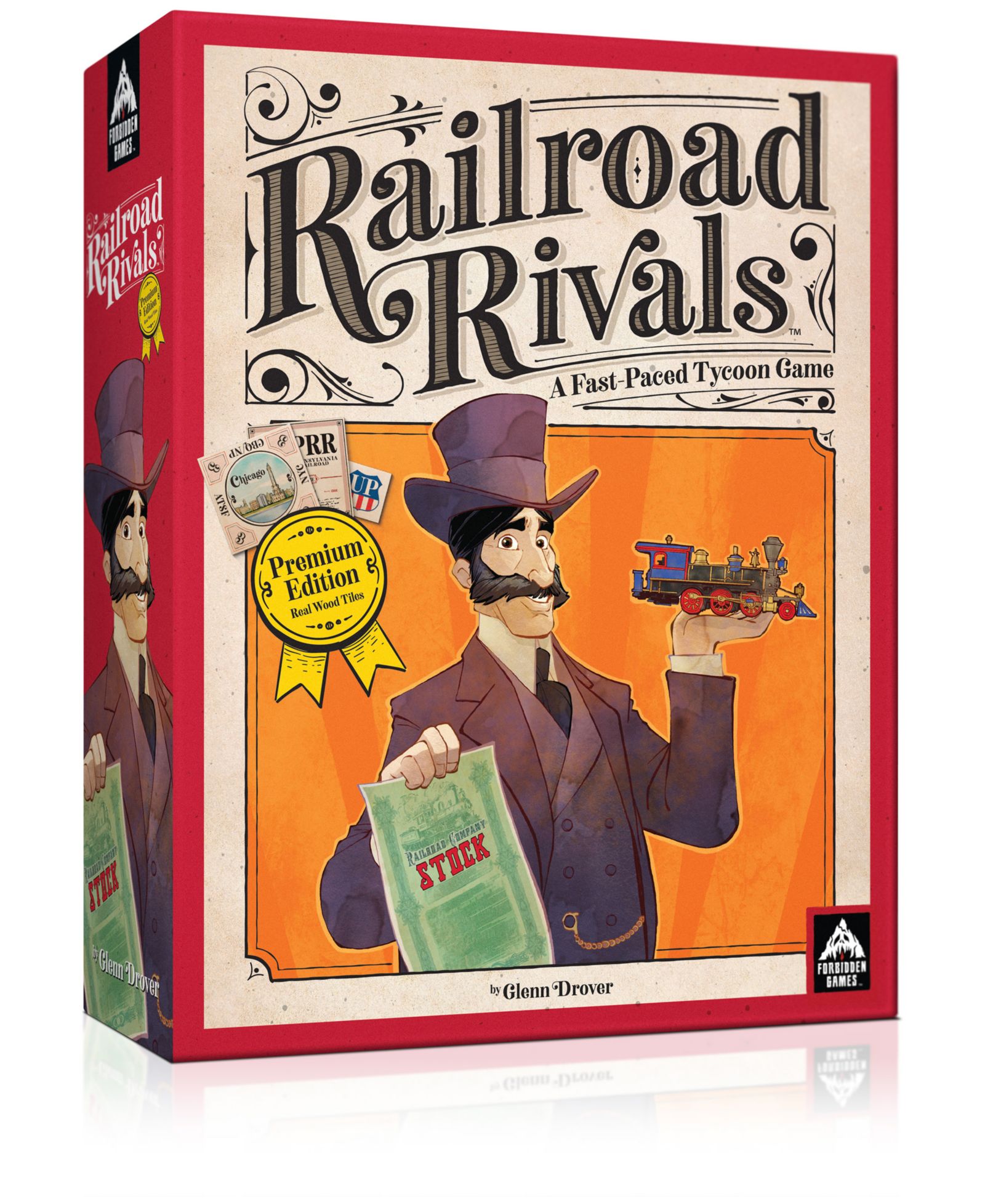 Набор настольной игры Forbidden Games Railroad Rivals Premium Edition, 251 деталь