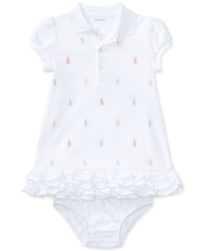 Платье Polo Ralph Lauren Baby Girls Ruffled Pony Printed Polo