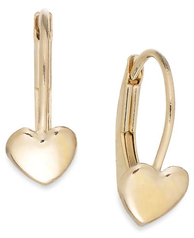 Детские серьги-кольца из 14k Gold, 2mm