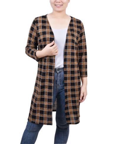 Женский вязаный кардиган NY Collection с рукавом 3/4