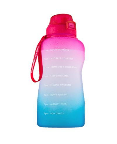 1 Gallon Motivational Water Bottle With Straw & Time Marker Quote