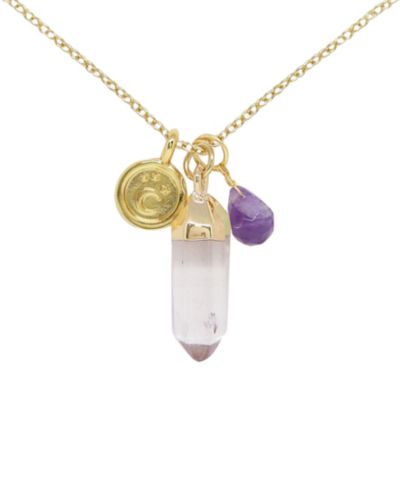 CHARGED Crystal Gemstone Charm Necklace