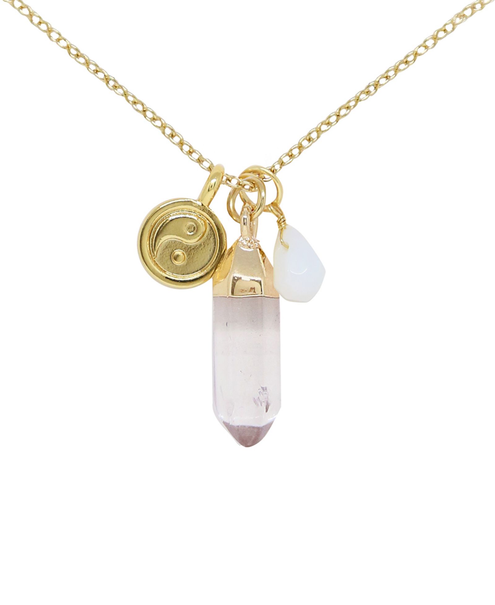 CHARGED Crystal Gemstone Charm Necklace