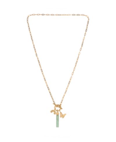 CHARGED Stone Pendant Charm Necklace