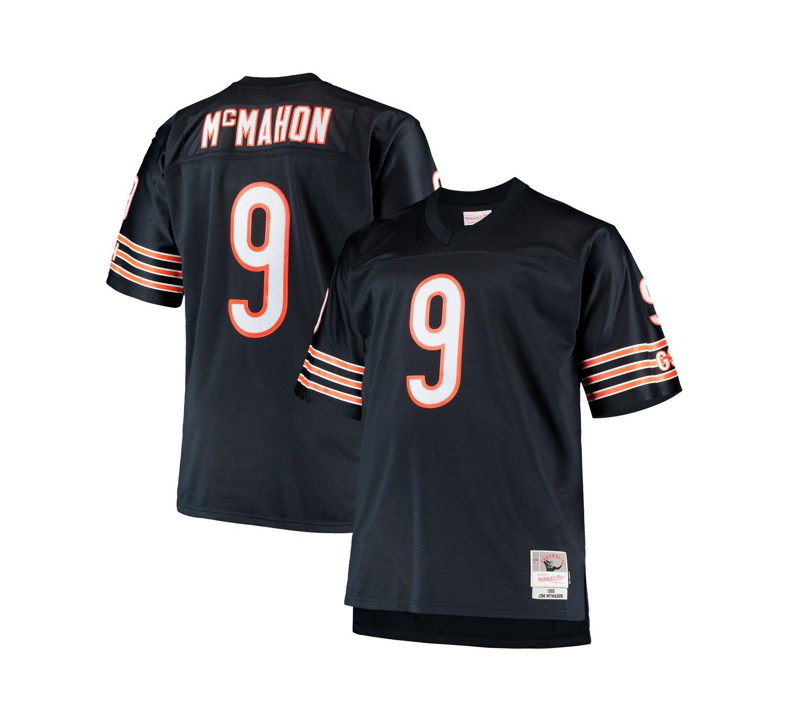 Мужская реплика джерси Mitchell & Ness Jim McMahon Navy Chicago Bears Big & Tall 1985 Retired Player