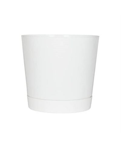 Novelty Full Depth Cylinder Pot, White, 10 Inch