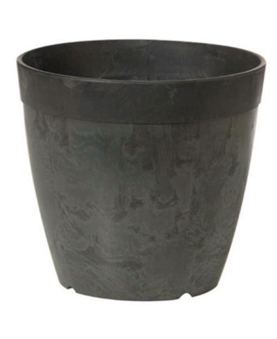 Круглая кашпо Novelty Artstone Dolce Black 6 Inch