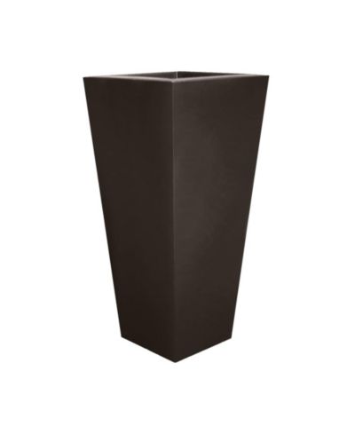 Квадратный пластиковый горшок Tusco Products Cosmopolitan Tall Brown 32in