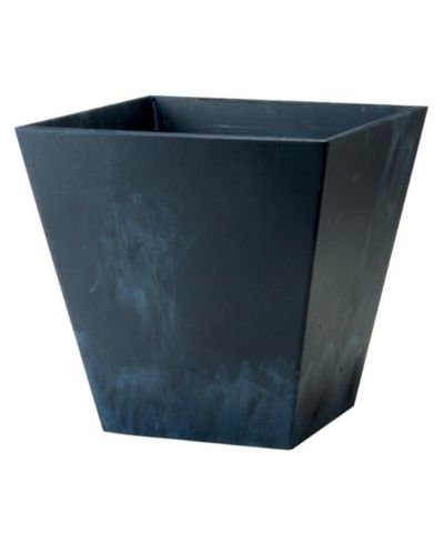 Горшок Novelty Resin Plastic Square Ella Black 16"