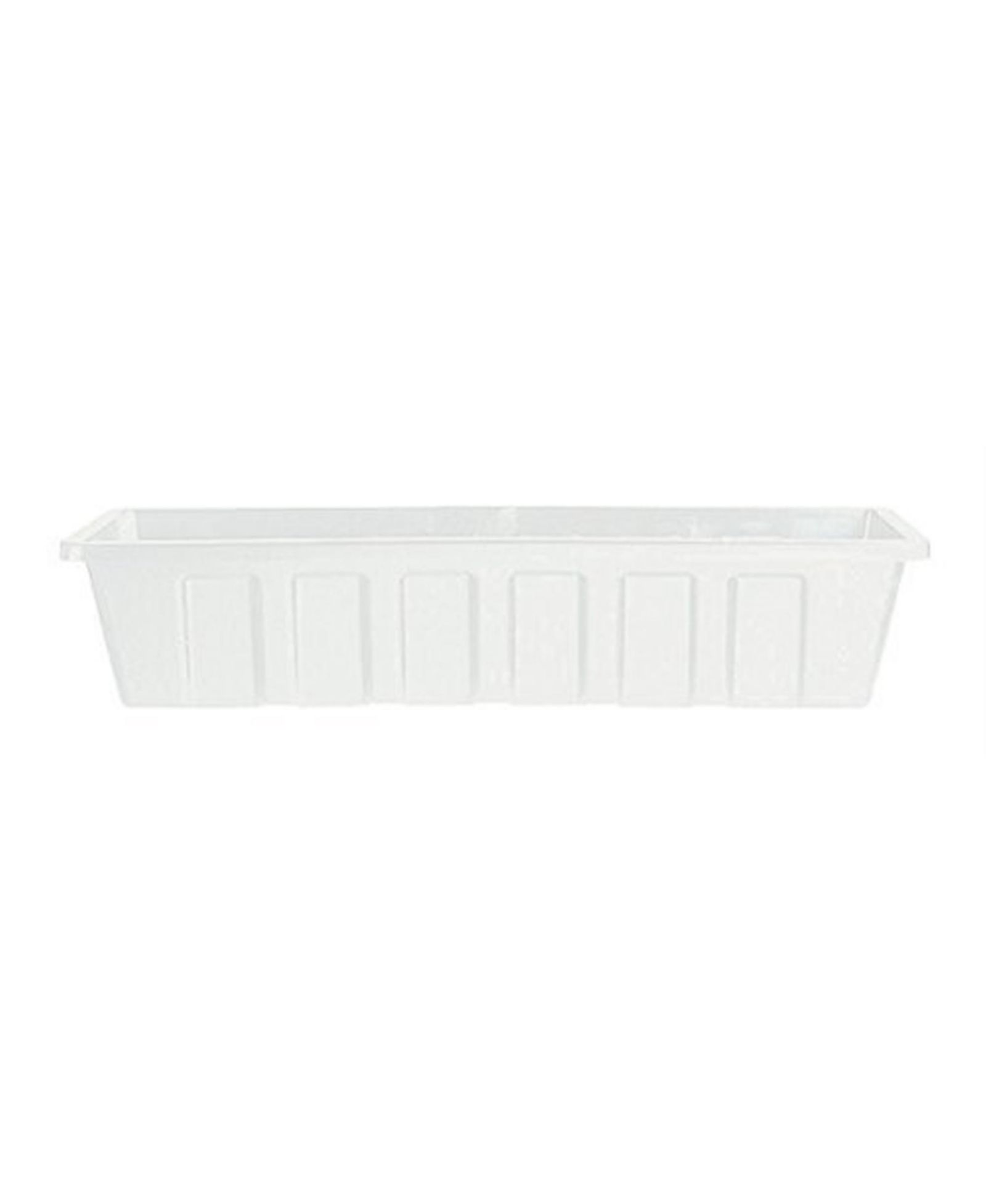 Novelty Manufacturing Polypropylene Flower Box Planter/Liner, White, 30" L