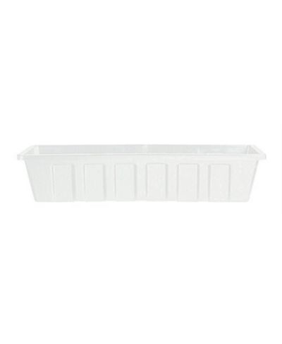 Novelty Manufacturing Polypropylene Flower Box Planter/Liner, White, 30" L