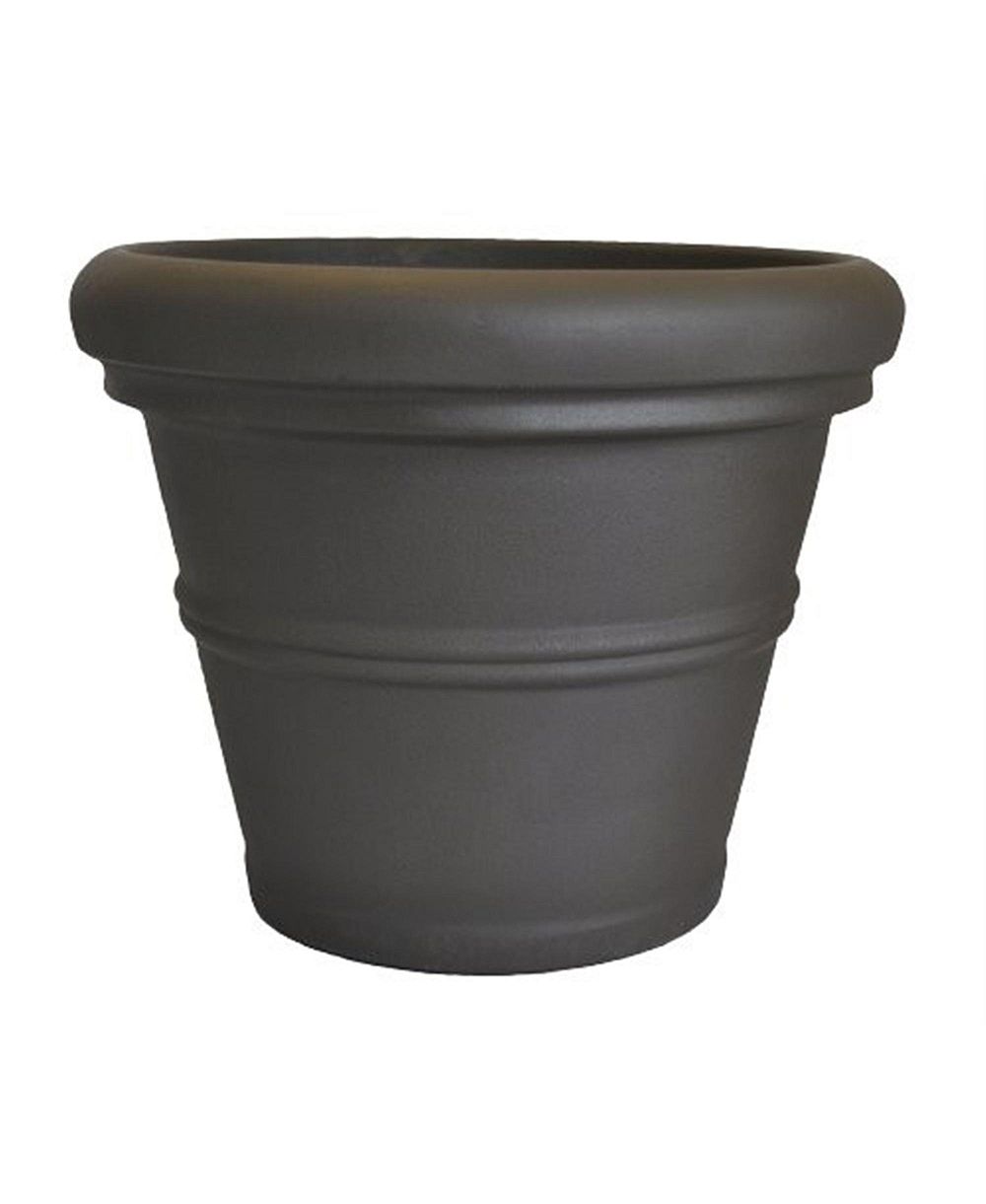 Круглый кашпо Tusco Products Plastic Rolled Rim Espresso 30” x 24”