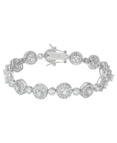 Серебряный браслет Macy's с кубическим цирконием