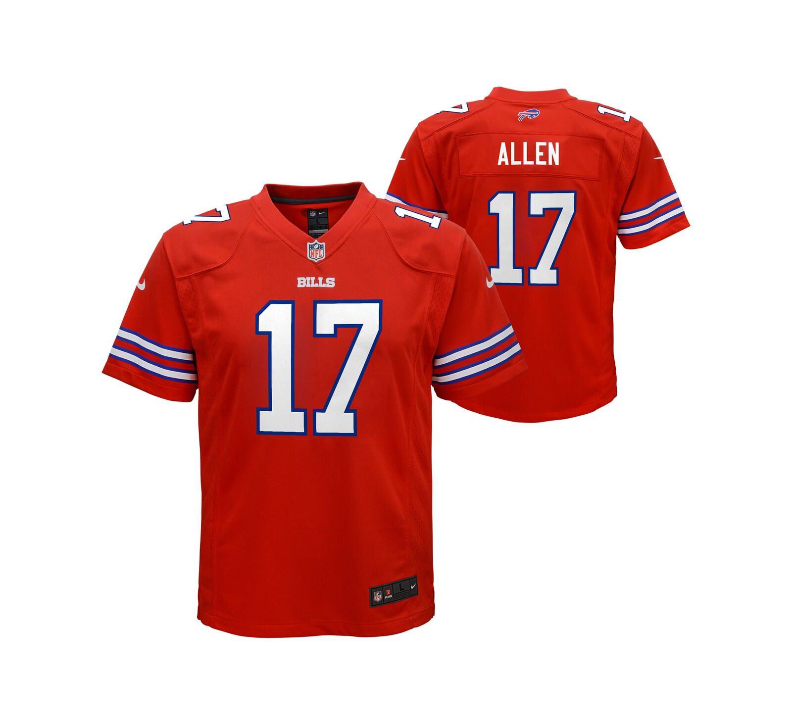 Big Boys and Girls Josh Allen Buffalo Bills Game Jersey
